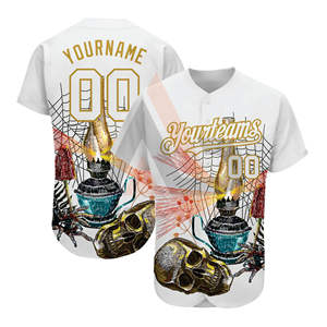 Camisetas de Béisbol Personalizadas al por Mayor, 100% Poliéster, Transpirables, de Secado Rápido, Antibacterianas, Cuello en V, Colores Personalizados, Nombres de Equipos, Logotipos, OEM - Product Image 5