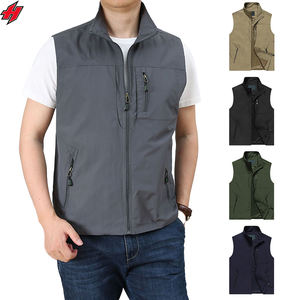 Logo personnalisé hommes pleine fermeture éclair polaire gilet sans manches veste équipe vêtements de travail uniformes coupe-vent polaire gilet pour hommes - Product Image 2