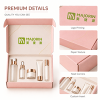 Boîte d'emballage cosmétique personnalisée avec logo, boîte pliable en papier avec insert pour coffret cadeau de soins de la peau, commandes personnalisées acceptées en Chine