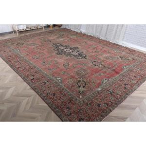 Vintage Turkish <b>Runner</b> Rug 0.8x12.6 ft, <b>Red</b> Ikat Rug Wool - Product Image 3