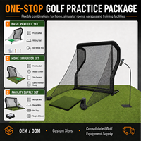 Filet d'entraînement de golf en nylon noir sur pieds en acier, modèle Z, pour simulateur de golf commercial ODM à usage domestique