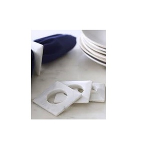 Set de ronds de serviette en marbre en forme d'hexagone Porte-mouchoirs en pierre grise de l'Inde, fournisseur en gros d'artisanat - Product Image 1
