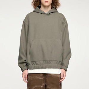 Sweat à capuche zippé surdimensionné en molleton de coton épais 330 g/m² pour homme, coupe classique, vierge, impression numérique, idéal pour l'hiver - Product Image 4