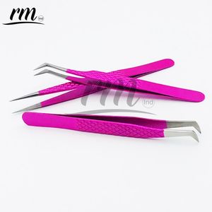 RMI Sprint pince à cils acier inoxydable meilleure qualité argent pointe polonaise et violet poudre enduit couleur pcs ensemble pince à cils - Product Image 5