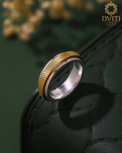 แหวนชุบทองสำหรับทุกเพศดีไซน์แบบกำหนดเองแหวนดีมีสไตล์สำหรับสวมใส่ในชีวิตประจำวันและเป็นของขวัญสไตล์อินเทรนด์ - Product Image 2