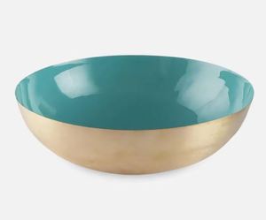 Bol en aluminium coloré de décoration de Noël et de mariage tendance avec impression en émail pour servir - Product Image 5