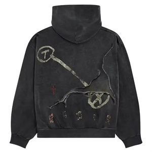 Sudaderas con Capucha para Hombre, Estilo Urbano Otoñal, Bolsillo Sólido, 250 g/m², 100 % Poliéster, Tela de Felpa, Logotipo Personalizado Bordado, Estilo Vintage, Talla Grande, MOQ Bajo - Product Image 5