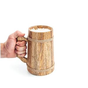 Chope à bière en bois de meilleure qualité dernier design chope à bière en bois verres 100% chope à bière en bois artisanale à bas prix - Product Image 6
