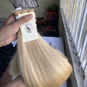 Extensiones de Cabello 100% Natural sin procesar, cabello humano virgen de visón liso a granel, color negro, Rubio, Balayage, 11A - Product Image 5