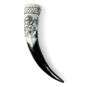 Cornes à boire sur mesure à motif viking écologique Magnifiquement sculptées Style animal Fourniture religieuse Artisanat naturel - Product Image 6