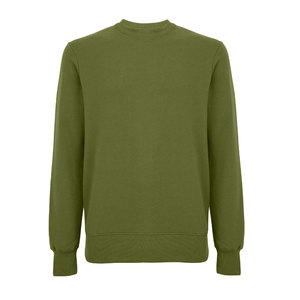 Customized Green 100% Cotton Casual <b>Pullover</b> <b>Men</b> Women Long Sleeve Sweatshirts - Product Image 1