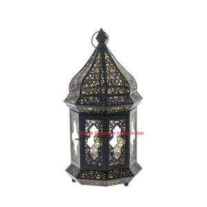 Linterna de vela de Metal de estilo marroquí clásico con colgante decorativo y soporte de mesa para decoración del hogar y regalos en venta - Product Image 2