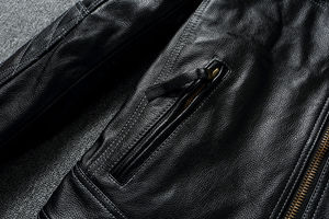 Nardon Apparel Otoño e Invierno Nueva chaqueta de cuero Chaqueta de cuero delgada Moda Venta al por mayor Chaqueta de cuero de motocicleta - Product Image 5