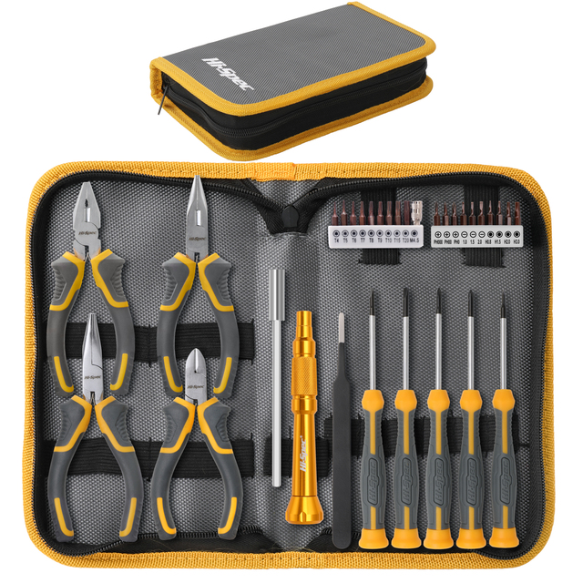 Hi-Spec 32pc Precision Electronics Repair Tool Kit Set Mini Precision Instrument Maintenance for IPhones MacBooks OEM Customized