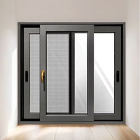 Ventana Corredera de Aluminio con Doble Acristalamiento, a Prueba de Polvo, de Vidrio Templado, Eficiente Energéticamente y Antirrobo, Personalizada