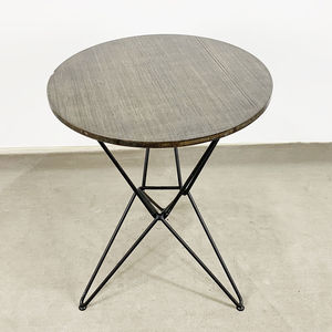 SFBCF038- Durable 60cm Round TRE P Wood and Iron <b>Footrest</b> Industrial Style Living Room and Dining Home Furniture - Product Image 1