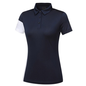 เสื้อโปโลผ้าฝ้ายระบายอากาศสำหรับผู้หญิงเสื้อกอล์ฟผ้าถักแบบถักโลโก้ได้ตามต้องการสำหรับเล่นกอล์ฟกลางแจ้งฟิตเนส - Product Image 2