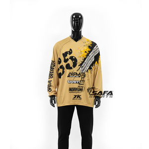 Maillot respirant coupe-vent en gros pour adultes, vêtements de sport de haute qualité, design tendance de motocross, imprimé course - Product Image 4