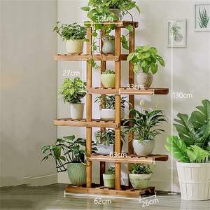 Étagère à plantes en bois de haute qualité pour jardin, en bois de pin du Vietnam, écologique, pour fleurs/plantes vertes - Product Image 3