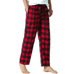 Pantalon en toile haute performance pyjama pour hommes vêtements de nuit décontractés cordon taille teint uni léger respirant écologique - Product Image 2