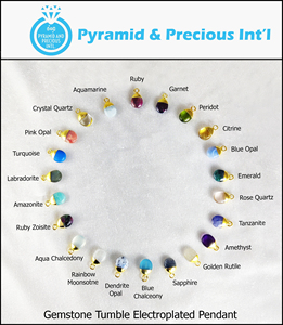 10mm Lisse Cristal Quartz Tumble Plaqué Or Pendentif Véritable Pierre Précieuse avec Cuivre En Gros Charme Bijoux - Product Image 6