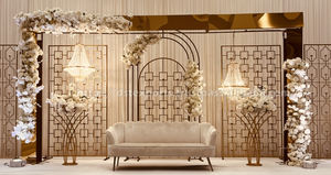 Prominent Modern Wedding Stage <b>Decoration</b> Easy Install Metal Candle <b>Walls</b> Reception High Quality Heavy Duty Hot Selling - Product Image 6