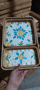 Vente de gros Plateaux incrustés en rotin Décoration intérieure en bambou naturel - Product Image 4