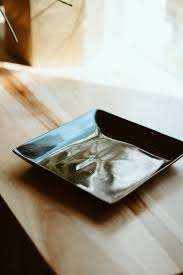 ถาดเสิร์ฟอาหารแตรทำมือสุดหรูถาดรองอาหารทำมือแบบเงาขนาดกลางถาดเสิร์ฟอาหารบนโต๊ะในโรงแรม - Product Image 3