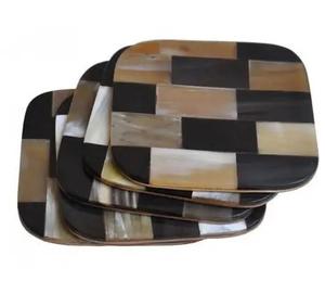 Sous-verres intemporels artisanaux de 5 mm d'épaisseur en corne de buffle et de bœuf, écologiques et personnalisables - Product Image 5