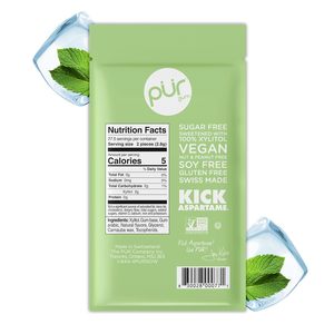 PUR <b>Gum</b> | Aspartame Free Chewing <b>Gum</b> | 100% Xylitol | Natural Coolmint Flavored <b>Gum</b>, 55 Pieces (Pack of 12) - Product Image 3