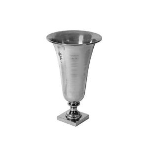 Vase à fleurs en aluminium de style vintage couleur grise Pot de fleurs au design classique utilisé pour la décoration du Ramadan 2025 - Product Image 4