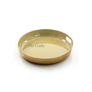 Plateau de service en fer dernier modèle avec vaisselle d'hôtel de forme ronde plateau de nourriture à des prix raisonnables - Product Image 2