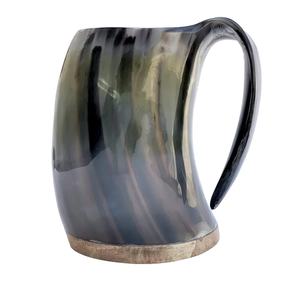 Tasses à café en corne de buffle personnalisables, fabrication sur mesure, 400 ml, tasses à boire en corne noire - Product Image 3