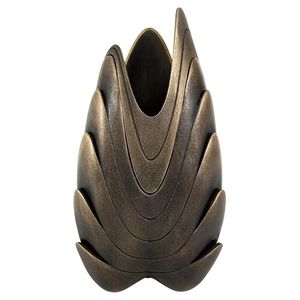 Vase à fleurs décoratif en aluminium moulé doré et cuivré pour la décoration intérieure Meilleure vente - Product Image 2