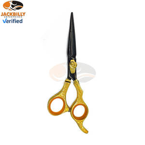 Ciseaux de barbier professionnels en acier inoxydable japonais avec manche doré, pointe arrondie, pour la coupe de cheveux, fournitures de salon de coiffure - Product Image 6