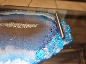 ถาดเรซิ่นขัดเงาพร้อมที่รองแก้ว ทำด้วยมือ ปรับแต่งได้ ชุดตกแต่งสำหรับใช้ในบ้าน ร้านกาแฟ ร้านอาหาร - Product Image 2