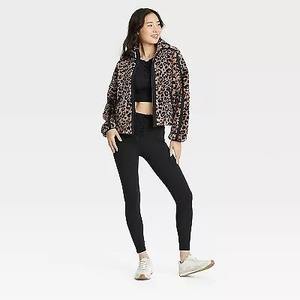 Chaqueta corta con cierre de cremallera y bolsillo con solapa a prueba de viento para mujer, chaqueta polar de pila alta con ribete para mujer, 2017 - Product Image 2