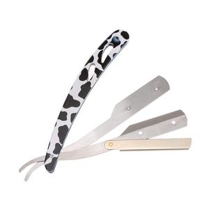 High Quality Stainless Steel <b>Single</b> <b>Blade</b> Damascus Barber Shaving <b>Razors</b> Printed Handle KINGIST CORPORATION Barber Shop Outdoor - Product Image 3