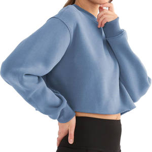 Vente en gros – Nouveau sweat-shirt court à capuche en coton tricoté imprimé pour femme, manches longues, idéal pour l'hiver 2025 - Product Image 2