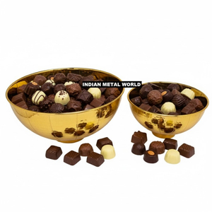 Tazón de Servir de Acero Inoxidable Martillado de Metal Indio para Chocolates, Bocadillos y Postres, Utensilios de Cocina Decorativos, Regalo - Product Image 2