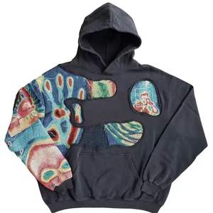 Hoodies Custom Logo Screen Printing Faded <b>Black</b> Heavy <b>Hoodie</b> by rafel mart industries - Product Image 3