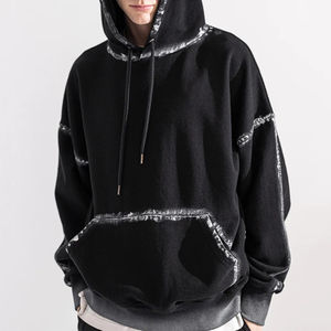 Sweat à capuche brodé pour homme 2026, coupe oversize, 100 % coton, décontracté, lavé, haute qualité, en molleton, pour l'hiver - Product Image 4