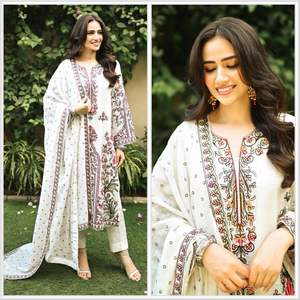 DERNIÈRE KURTI-SET DE SÉQUENCE LOURDE GEORGATTE DE CONCEPTEUR - Product Image 3