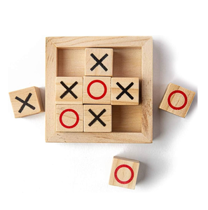 Newest Design Tic Tac Toe <b>Game</b> Set Natural Powder Coated With Engraving Handcrafted Wooden Tic Tac Toe <b>Travel</b> Friendly - Product Image 5