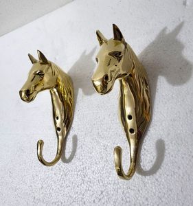 Trang trí Brass Horse Head tường móc Thiết kế động vật kim loại móc áo cho quần áo Áo khoác khăn & Cloak Giá sử dụng - Product Image 3
