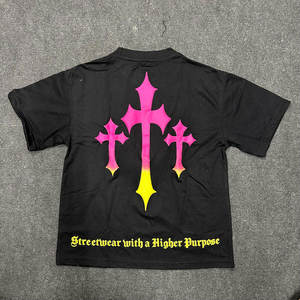 T-shirt uni 100% coton avec taille personnalisée T-shirt lourd personnalisé impression 3D T-shirt pour hommes vente en gros - Product Image 6