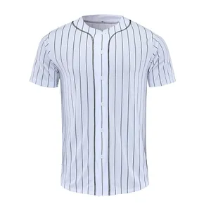 सांस लेने योग्य ओम सब्लिमेशन प्लेन ब्लैंक बेसबॉल जर्सी टी शर्ट कस्टम बेसबॉल जर्सी पुरुषों के लिए थोक शीर्ष गुणवत्ता टीम