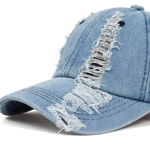 Casquette de baseball unisexe ajustable en denim lavé, respirante, imperméable, avec broderie 3D personnalisée, nouvelle mode, pour les sports de plein air - Product Image 2