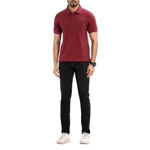 Camiseta de algodón 100% para hombre, cuello de Polo, calidad superior, suave, transpirable, 220 gramos, cómoda, ligera, de punto, ropa informal - Product Image 5