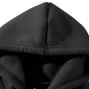 Meilleur fournisseur Sweats à capuche à manches longues avec poche et tenue décontractée de tous les jours Pulls à capuche solides et lourds au tarif de gros - Product Image 4